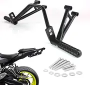 Xitomer Steel Subcage Compatible with FZ-07 MT-07 2014-2024 FZ07 MT07 Rear Footrests Subcage Motorcycle Passenger Peg Guard Crash Bar Peg Support Stunt Protector
