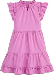 [vineyard vines] Girls' Harbor Seersucker Tiered Ruffle Dress