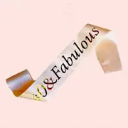 Rose Gold '40 & Fabulous' Birthday Party Sash