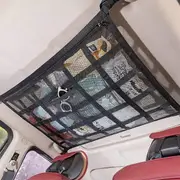 Lertenys Storage Net, Organizer, Universal Mesh Bag for Car Roof Interior Elastic Net, for SUV Ceiling, Black (25.5 * 35.5 Inches)