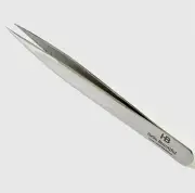 Straight Isolation Eyelash Extension Tweezers Silver Japanese Steel