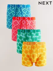 Bright Red/Green/Yellow Pattern Geometric A-Front Boxers 4 Pack (AA7733) | $44