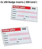 1X book of Rexel Visitor Book Refill 100 Badge Inserts 900391 ( total: 100 ) New