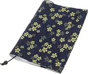 HOMSFOU Handmade Fabric Book Cover Sleeve Book Protective Cover for Notebooks Stylish Design with Easy Assembly for School and Personal Use Cherry Blossom