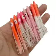 10 Pack of Luminous Squid Fishing Lures 6cm for Saltwater Fishing