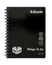 Spirax Things to Do Notebook A5 200 Pages Black 701