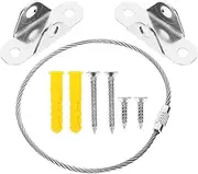 Kisangel 2 Sets Proofing Furniture Anchors Sturdy Tip Wall Straps for Bookcases Cabinets and Dressers Easy Install Safety Kit for Pet Protection