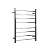 Hotwire Heated Towel Rail - Round Bar (H700mmxW530mm) with Timer - Chrome