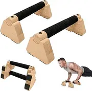Rolitwils Parallettes Bars - Wooden Calisthenics Equipment for Handstand Training, Push Up Bars & Calisthenics Bar - Handstand Blocks and Pushup Handles for Men