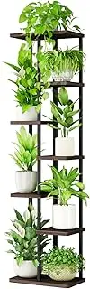 [Bamworld] Tall Plant Stand Indoor 7 Tier Metal Plant Shelf Black Plant Holder Large Plant Rack for Mutiple Plants Pots for Patio Garden Corner Balcony Living Room