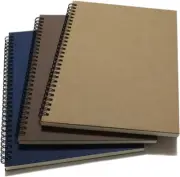 Spiral Notebook/Spiral Journal Lined, B5 Hard Kraft Cover Wire Bound Notebook Ru