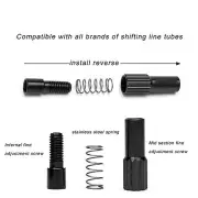 Black/1 Pair Bicycle Brake Cable Adjuster Screw Aluminum Alloy Bike Cable MU