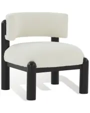 Safavieh Couture Rosabryna Ivory & Black Accent Chair