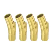 6mm Hole Column Clasps, 4Pcs Leather Cord End Clasp Connectors, Gold（10mm）