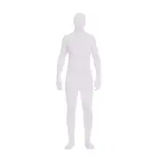 Spandex Suit Full Body Disappearing Man Suit Unisex Zentai Suit White 170CM