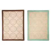 Professional Bake 2 Piece Silicone Baking Mats Set Size 40X29cm by Soffritto
