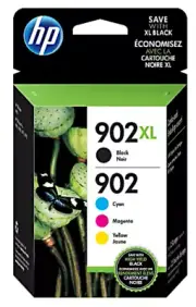 HP 902XL/902 (T0A39AN) Ink Cartridges - Combo 4 Pack - Expires Sept 2026 | $94