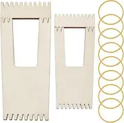 FREEBLOSS 2Pcs 5-in-1 Tassel Maker&Pompom Maker Weaving Loom Kit All-in-One DIY Craft Tool for Tassels Pompoms Cords Fringe&Braids Adjustable Length Template for Macrame Knitting Supplies