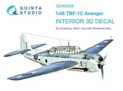Quinta Studio QD48359 3D Interior Decal TBF-1 Avenger (Academy & more kit) 1/48