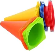 BESPORTBLE 20 Pcs Stackable Plastic Training Cones for Soccer and Basketball Versatile Agility Markers for Sports Training Lightweight Roadblock Cones
