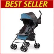 Travel-Ready Umbrella Stroller - Lightweight, Multi-Position Recline, Blue/Black