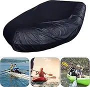UV Resistant Inflatable Dinghy Boat Cover, Waterproof 210D Trailerable Inflatable Boat Cover Suit for Boat/Dinghy/Tender Protection Accessories,Black,230 * 94 * 46cm