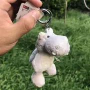 Cute Cartoon Turtle Elephant Tiger Lion Animal Plush Keychain Hippo Raccoon Bulldog Bulldog Cat Penguin Monkey Plush Toy Lemon Yellow