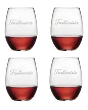 Susquehanna Glass Fashionista Set of Four 21oz Stemless Glasses NoSize NoColor