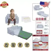 Lightweight Kids Sofa Chair with Glow-in-the-Dark Stars - Portable Toddler Couch