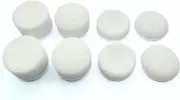 MaD Vision® 8er Set Ersatz-Gummi für PS5, PS4, Xbox Series X/S, Xbox One, Xbox One S/X, Switch Pro - Höhe, verschiedene Dicke 14, 8, 6 mm | Weiß