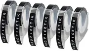 domoi 6 Pcs Label Tape Compatible with Embossing Label Tape for Label Maker 1880 E-101 9mm x