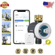 Compact Smart Hose Faucet Timer with WiFi & Bluetooth Control for Perfect Lawns