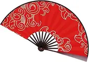 JIEBWCHA Folding Hand Fan - Decorative Folding Fans | Hot Weather Cooling Tools, Vintage Chinese Role-Play Props for Carnival Holiday