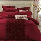 Silk Cotton Bedding Set Queen King Super King Size Bed Set Duvet Cover Bed Sheet