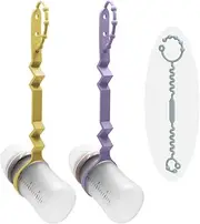LJOWJVA Cup Strap - Securely Attach Sippy Cups and Bottles with Food-Grade Silicone Straps for High Chairs, Strollers, Car Seats, Cribs - High Chair Accessories (Yellow+Lavender+Gray)