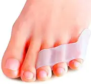 10 Pack Pinky Toe Separator & Protectors, Triple Gel Toe Separators for Overlapping Toe, Curled Pinky Toes Separate and Protect
