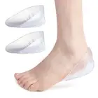 2x Soft Heel Cup Pads Plantar Fasciitis Insert Protectors All Day Wear Clear