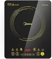 Midea Portable Induction Cooktop, 2200W Sensor Touch Single Electric Cooktops Countertop Stove with 8 Temperature & Power Levels, 3-Hour Timer, Waterproof Panels, Ultra Thin Body