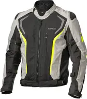 GC Bikewear Malibu, textile jacket waterproof , color: Black/Light Grey/Neon-Yellow , size: XL