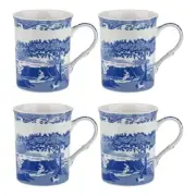 Portmeirion Spode Blue Italian Large Mugs, 340ml, 12-ounces, Cup for Coffee, ...