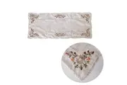 Victoriana Cream Applique Embroidered Table Runner 40 x 90 cm