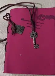 Divinity Boutique Red Proverbs Journal with Key & Scripture Charm 5.5 by 4" EVZ
