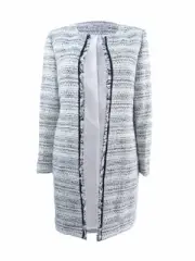Tahari ASL Women's Petite Boucle Fringe-Trim Jacket