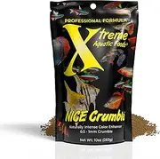 Xtreme Nice® Crumble 504gms - 0.5mm-1mm Naturally (Super) Intense Color Enhancer Sinking Crumble Resealable Pouch, Fish Food