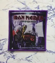 Iron Maiden Best of the 'B' Sides Purple Border Woven Patch