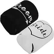 LABRIMP 2pcs Neoprene Beer Can Sleeves for Weddings Groom Bride Insulated Drink Coolers Stylish Cup Covers for Soda Beer Beverages Party Favor and Present