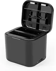 PULUZ Fast Charge Hub for Insta360 Ace/Ace Pro, Battery Charging Box & Memory Card Storage Case, Quick Portable 2 Channel Battery Charging Storage Station with Micro SD Card Storage Slots Accessories