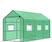 ALFORDSON Greenhouse Garden Shed 3.5x2x2M, Walk-in Tunnel Green House with Ventilation Windows, Steel Frame Grow Tent for Gardening Plants Flowers