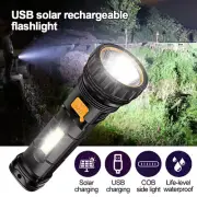 50000lm LED Solar Flashlight USB Rechargeable Torch Lanterna Emergency Lamp