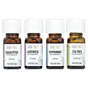 Aura Cacia, Pure Essential Oils, Discover Kit, 4 Bottles, 0.25 fl oz (7.4 ml) Each